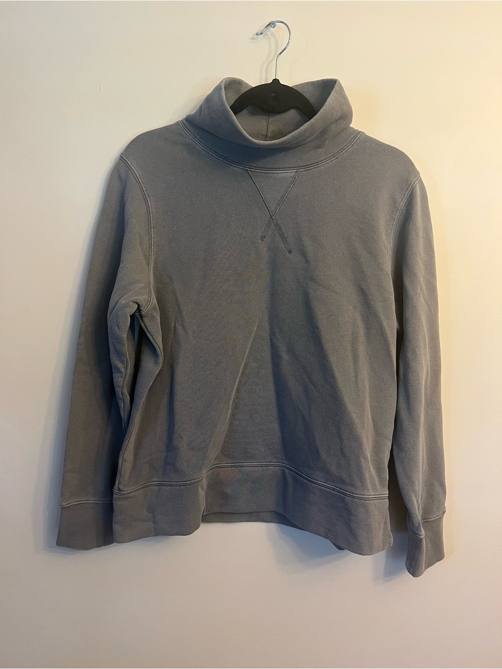 Madewell Thick Grey Turtleneck Sweatshirt